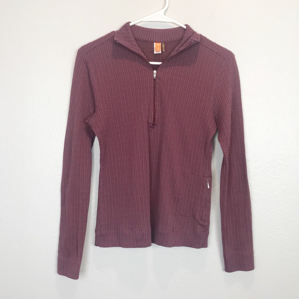 Lucy Quarter Zip Maroon Pullover